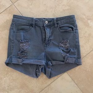 Grey jean shorts